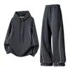 Conjunto deportivo con sudadera con capucha de marca moderna para adolescentes, para niños, nuevo conjunto casual holgado de dos piezas para otoño 2026, transfronterizo