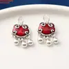 Accesorios de Plata de Ley 999 Plata Pura Platillo Volador Vajra Mortero Botón Cuentas Espaciadoras Cuentas Barril Accesorios Retro 3D Plata Dura Material DIY