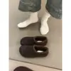 Todo Incluido Plus Terciopelo Cálido Invierno Nuevos Zapatos Birkenstock para Mujer Retro Slip-On Simples y Versátiles Zapatos de Algodón