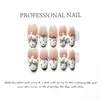 Yi He [Profiterol de Lunares] Lazo de Lunares Franceses Diamante Manicura Blanca Suave Pegatinas Uñas Portables Puras Hechas a Mano