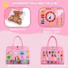 Tablero de Aprendizaje Infantil, Juguetes de Educación Temprana, Conocimientos Diarios, Vestirse, Cordones, Bolsa de Fieltro, Tablero de Actividades de Fieltro para Niños Pequeños