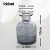 Difusor de aromas de vidro e rattan sem chama para uso interno, frasco grande para difusor de aromas, frasco vazio preto fosco para difusor de aromas, decoração para casa, disponível para venda por atacado.