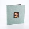 Álbum de fotos autoadhesivo de lino con ventana, regalo creativo, tarjeta autoadhesiva para pareja familiar, venta al por mayor