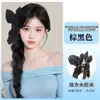 Pinza para el pelo negra estilo coreano con lazo trenza retorcida coleta estilo chica de ballet trenzas boxeadora peluca mujeres