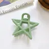 Pinza para el pelo verde pinza para el pelo grande tocado de celebridad de internet pinza de tiburón para baño pinza para recogido en la parte trasera del cabello accesorios para el cabello de temperamento para mujeres