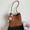 Bolsa feminina fashion 2026 nova bolsa de ombro casual de grande capacidade bolsa de balde casual bolsa transversal para o dia a dia moderna