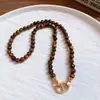 Hanluo~Colar Colorido de Coração em Acrílico, Doce e Elegante da Moda, Design de Corrente para Clavícula, Colar de Nicho Atacado