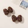 Tela de puntos estilo coreano con relleno de algodón tridimensional, lazo, pinza de garra para manualidades, accesorios para el cabello de mujer, broche, materiales para accesorios de ropa