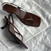 Tacones Altos Franceses para Mujer Verano Nuevos Más Rígidos Tacón de Aguja Rígido Sandalias de Tacón Alto con Tacón de Gato Chanclas