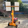 Torre de Iluminación Móvil LED de Empuje Manual Camión de Iluminación de Emergencia Generador Diésel Hmf955-S