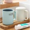 Taza de enjuague bucal personalizada para pareja, taza de cepillo de dientes, taza de cepillo de dientes creativa para el hogar, doble color con asa, taza de enjuague bucal simple
