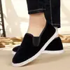 Sapatos de Pano de Pequim Antigos Sapatos de Pano de Sola Macia Lasanha Masculinos Sapatos de Pano Puros Autênticos Feitos à Mão Alinhamento Sapatos Nat Respiráveis Confortáveis de Pano