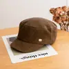 Chapéu Equestre de Camurça com Topo Reto para Outono para Meninas, Chapéu Boina Versátil de Aba Larga Estilo Britânico, Chapéu Estiloso e da Moda tipo Bico de Pato