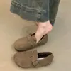 Primer Encuentro Temporada 2026 Otoño/Invierno Nueva Colección: Zapatos de Algodón Cálidos Estilo Birkenstock con Suela Blanda, Slip-On, Forro de Felpa, Diseño Artístico Retro para Mujer