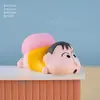 Nuevo juguete de caja sorpresa de Shin-chan, decoración relajante, manualidad creativa de resina, figura linda, adorno de escritorio