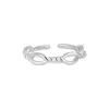 Nuevo Anillo de Plata Original de Nicho Ins Cadena Avanzada de Cuentas Redondas Enrollado Diseño Hueco Anillo de Pareja de Plata de Ley S925