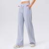 Pantalones Deportivos de Pierna Ancha Estilo Europeo y Americano para Mujer Otoño e Invierno, Cintura Alta Sueltos para Exteriores Correr Fitness Pantalones Largos, Pantalones Largos Casuales 42307