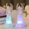 Anjo Pequeno Luminoso Colorido Novo Transfronteiriço Cristal Acrílico Enfeites de Anjo Decoração de Natal Anjo Luz Noturna