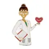 Broche Creativo de Dibujos Animados Europeos y Americanos Estetoscopio Estéreo Doctor Enfermera Forma de Corazón Electrocardiograma Gota de Aceite Insignia Pecho Al por Mayor