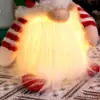 Boneco Rudolph de Natal Decorações de Alta Qualidade com Chapéu de Tricô Luminoso Boneco Luminoso Enfeites Criativos Presente Atacado