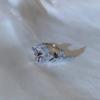 Gentle Zaibatsu# Anillo Abierto de Lazo Estilo Ins Simple y Dulce con Circonita Microincrustada Anillo Ajustable para Mujer