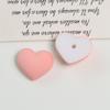 Macarrón Estilo Japonés Colorido Pintura de Goma Escarchada Corazón de Melocotón Acrílico Accesorios de Joyería Aretes DIY para Mujeres Materiales