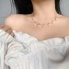 Collar de Encaje Estilo Palacio Retro Nicho Lujo Accesible 2024 Nuevo Cadena para Clavícula con Borla de Perla de Agua Dulce Natural para Mujeres