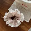 Goma para el pelo de color liso estilo coreano, tela de malla ligera, con diseño único, encaje hecho a mano, sensación de alta calidad, dulce liga para el pelo de encaje