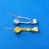Clip de Hebilla Ping An de Plata Esterlina S925 DIY Simple Calcedonia Cera de Miel Hebilla Colgante Hebilla Cristal Jade Ping An Hebilla de Jade