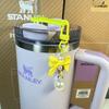 Vaso de agua Stanley vaso acosador de hielo pajita lazo colgante de perla amuleto Stanley etiqueta amuleto