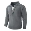 Suéter de punto falso de dos piezas con cuello en V para hombre, estilo retro de viajero de comercio exterior transfronterizo, top casual de punto con cuello de solapa, negro