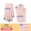Guantes Engrosados para Pantalla Táctil para Mujer Invierno Nuevo Dibujos Animados Lindos Engrosados Cálidos Estudiantes Estilo Coreano A Prueba de Frío Tejidos de Cinco Dedos