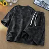 Conjunto de Verano Versátil de Estilo Relajado para Jóvenes, Tie-Dye Transfronterizo, para Deportes y Ocio, Transpirable y Cómodo, Estilo Perezoso para Estudiantes, Hombres y Mujeres