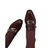 Mocasines Retro Británicos de 6 cm con Punta Cuadrada para Mujer, Tacón Grueso, Hebilla Metálica, Zapatos Individuales para el Trabajo, Slip-on Zapatos Pequeños de Cuero