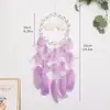 Atrapasueños de Plumas Blancas Colgante de Pared Accesorios de Decoración de Cumpleaños Decoración de Primera Fiesta de Cumpleaños Suministros