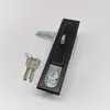 Ms818 Quadrado Preto com Fechadura Plana Pendente, Fechadura de Rebote, Fechadura para Porta de Gabinete Elétrico Industrial, Fechadura para Porta de Chassi de Gabinete