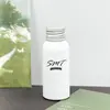 Botella de Aluminio Redonda de Hombro con Tapa de Rosca de 60ml Pintura en Spray Blanca Empaque para Cosméticos