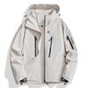 Chaqueta Funcional 3 en 1 para Hombre Estilo Nido de Pájaro para Exteriores, Cortavientos, Impermeable, Ropa de Montañismo con Triple Protección y Logo Termosellado