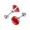 Ventas Directas de Fábrica Transfronterizos Europeos y Americanos Acero de Titanio Redondo Zirconio Estampado Garra Bola Tapón 3-8mm Cristal Aaa Coloridos Pendientes Huazi