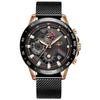 LIGE 9929 nuevo reloj deportivo para hombre moda multifunción correa de malla reloj de cuarzo de negocios
