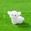 Paisagem em miniatura, figura fofa de cachorrinho de cabelo cacheado brilhante, decoração DIY, acessório de sachê surpresa, pequeno ornamento de mesa ou de carro