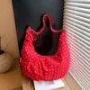Bolsa Casual de Grande Capacidade para Mulheres 2026 Nova Moda Bolinhas Bolsa de Ombro para o Dia a Dia Simples Crossbody Bolsa Dumpling