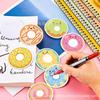 UB056 Post-its con Forma de Donut Papelería Post-it Crema Macaron Donut Decorativo Pegatina para Diario