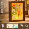 Papel de Regalo de Año Nuevo Lámpara de Tallado en Madera Marco de Fotos Pintura Kit de Materiales DIY Estilo Chino Tendencia Nacional Palabras Clave: Ciudad Prohibida Cultural y Creativo Hecho a Mano Pintura Decorativa