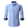 Comercio Electrónico Transfronterizo Nueva Camisa de Manga Larga con Estampado 3D Degradado para Hombre Camisa Casual para Hombre