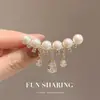 Broche de Borla de Perlas de Alta Gama con Forma de Gota de Agua, Accesorios de Ramillete de Traje Lujosos y Exquisitos, Pin Fijo Anti-Exposición para Ropa de Mujer