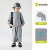 Dududu Home Conjunto Esportivo Infantil Outono Conjunto de Duas Peças com Moletom e Calça para Meninos Roupas de Outono Roupas para Meninas Roupas de Bebê e Infantil