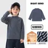 Camada Base Masculina Europeia Meia-Gola Alta 2026 Nova Roupa de Inverno Infantil Tops para Crianças Mais Velhas Manga Longa Infantil T Roupas de Inverno