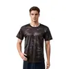 Camiseta Camuflada para Esportes ao Ar Livre de Manga Curta, Camiseta Camuflada de Manga Curta para Treinamento e Exercícios ao Ar Livre, para Montanhismo e Caminhada, Respirável e de Secagem Rápida