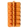 Molde de Silicona para Dulces Fantasma Halloween Transfronterizo Molde de Chocolate Calavera Calabaza 18 Cavidades Molde Casero para Hornear Molde DIY